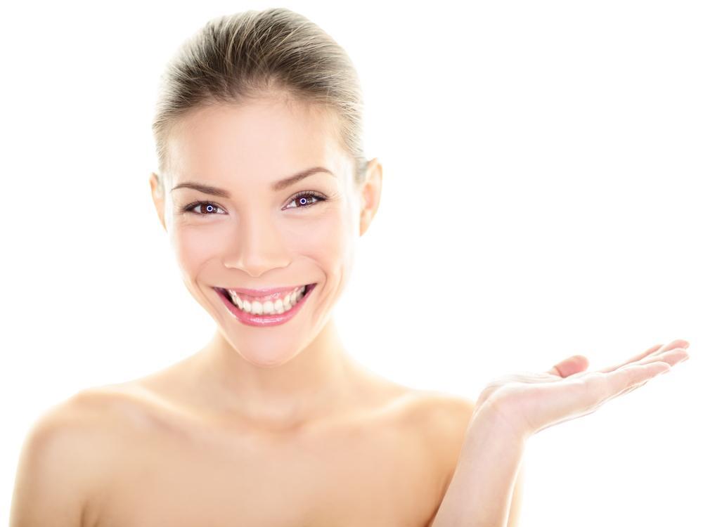 Woman with glowing skin