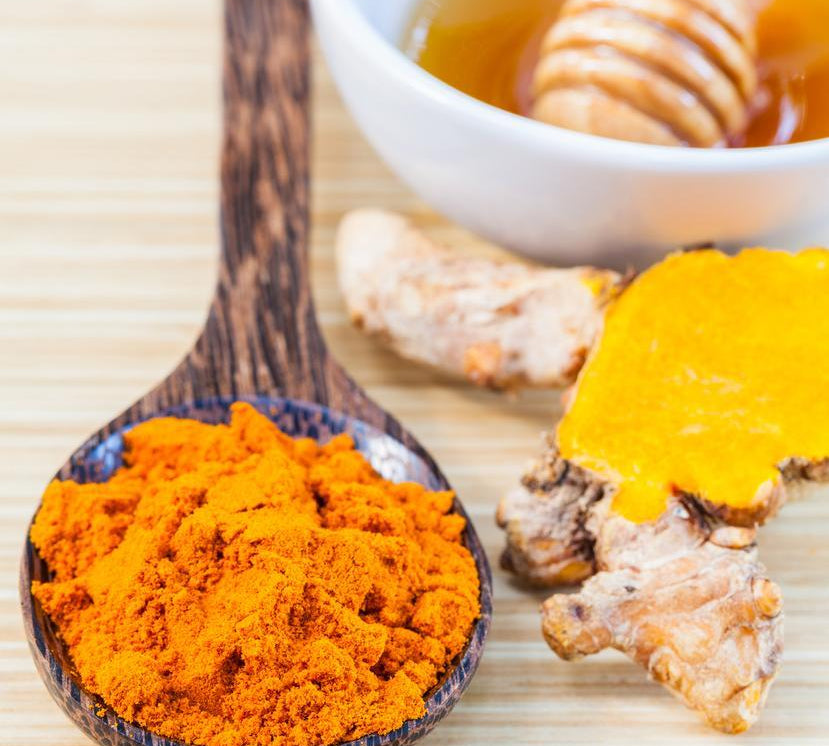 ingredients for a turmeric face mask