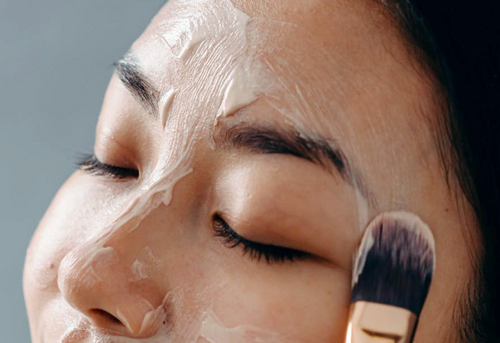 woman with beautiful skin after using yogurt face masks