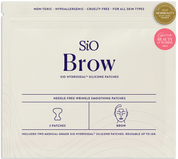 SIO Brow packaging with product details on a beige background