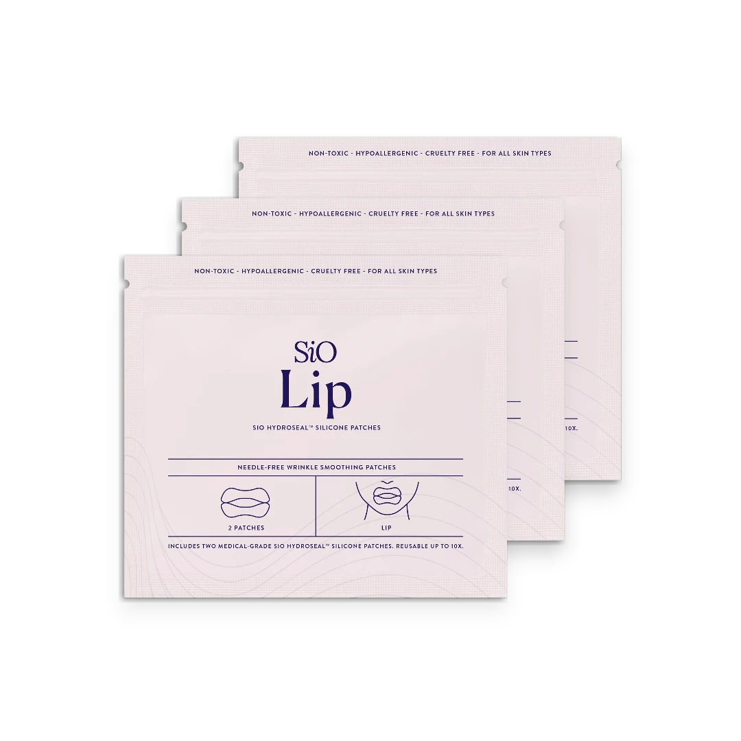 SIO Beauty Lip Hydroseal silicone patches for wrinkle smoothing, non-toxic and hypoallergenic.